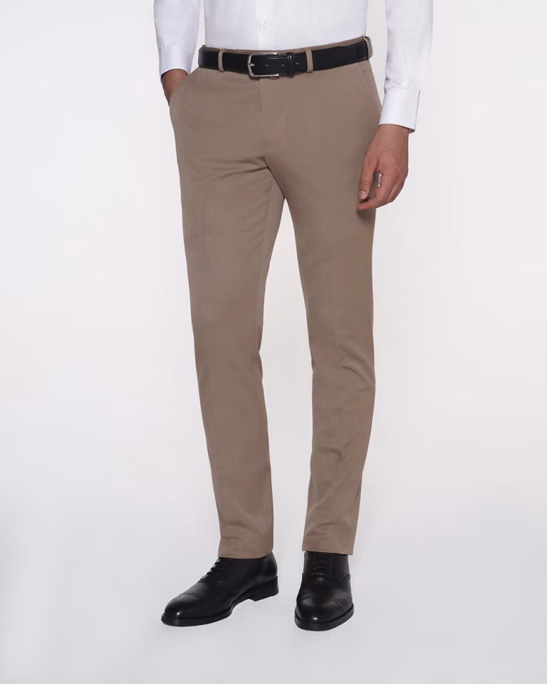 شلوار پارچه ای T71 اسلیم فیت کرم