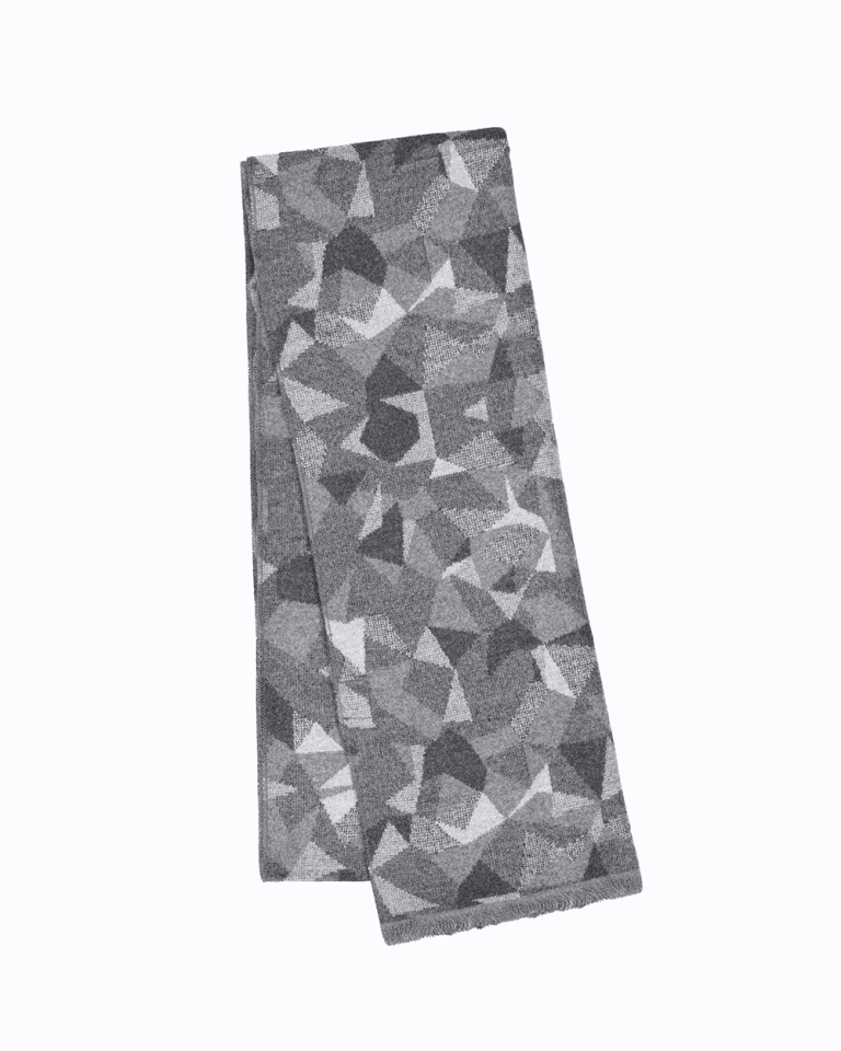 شال گردن طوسی طرحدار